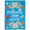 Welcome to Our Home Blue Floral Outdoor House Flag 28" x 40"